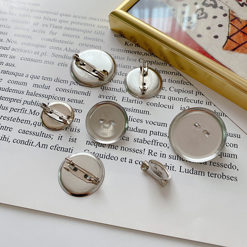 20-35mm Safety Pin Tray Brooch with Lock Tie Handmade Headwear Clothing Accessories