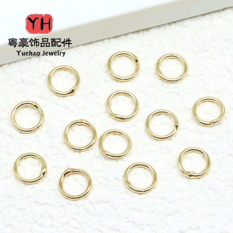 14k Gold Welded Copper Ring Closed Handmade Diy Finishing Circle Necklace Earrings