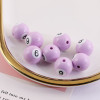 16mm Colorful Acrylic Simulated Billiard Beads Printed Digital Straight Hole Round Diy