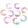 Acrylic Uv Plated Pearlescent Plum Blossom Double Hole Butterfly Star Moon Bead Pen