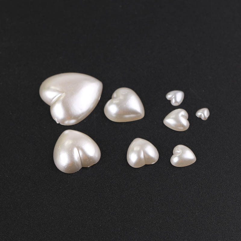 8-14mm Love Flat Bottom Pearl Patch Loose Beads Diy Handmade Manicure Headdress Material