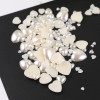 8-14mm Love Flat Bottom Pearl Patch Loose Beads Diy Handmade Manicure Headdress Material