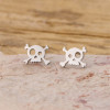 2025 Halloween Skull Earrings Punk Series Cartoon Personalized Stainless Steel Ear Bone