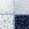 White Chalcedony Glass Beads Black Straight Hole Weighing High Transparent Crystal Diy