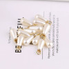 Imitation Pearl Inlaid with Diamond Drop-shaped Pendant Clothing Bracelet Handmade Gift