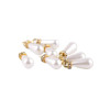 Imitation Pearl Inlaid with Diamond Drop-shaped Pendant Clothing Bracelet Handmade Gift