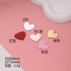 Simple Glossy Love Heart-shaped Letterless Alloy Accessories Pendant Diy Handmade