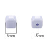 8mm Acrylic Solid Color Imitation Glass Three-dimensional Square Beads String Loose