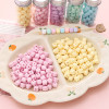 8mm Acrylic Solid Color Imitation Glass Three-dimensional Square Beads String Loose