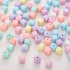 8mm Acrylic Solid Color Imitation Glass Three-dimensional Square Beads String Loose