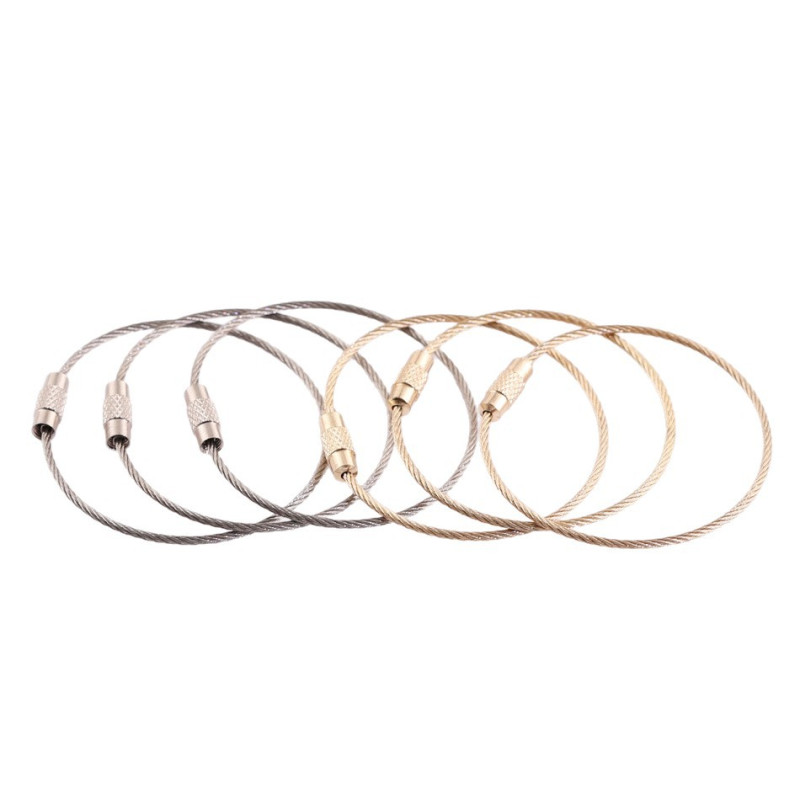 Kc Gold and White K Wire Ring Rope Key Diy Keychain Key Pendant Handmade Accessories