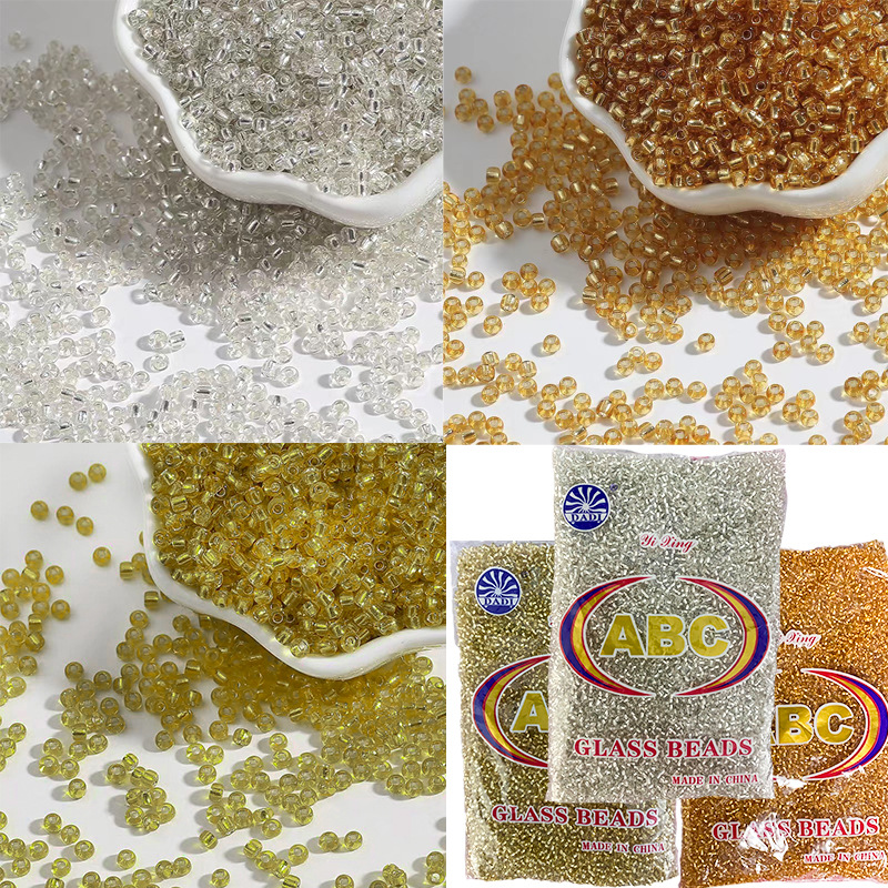 Rice Beads Weighing Weight Separation with 2-4mm Large Packaging Glass Filled Silver