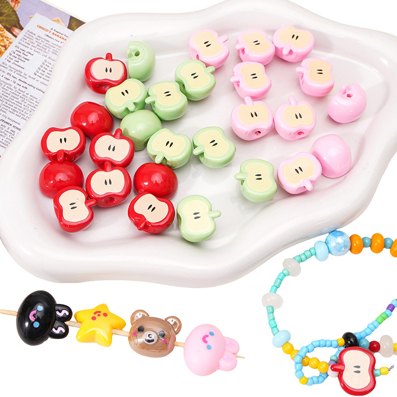 Acrylic Cute Beads Rabbit Diy Handmade Loose Bracelet Necklace Earrings Pendant Jewelry