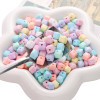 8mm Acrylic Solid Color Imitation Glass Three-dimensional Square Bead Pendant Bracelet