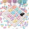 8mm Acrylic Solid Color Imitation Glass Three-dimensional Square Bead Pendant Bracelet