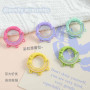 Painted Rainbow Spring Buckle Cute 3 Hanging Backpack Mobile Phone Keychain Connection