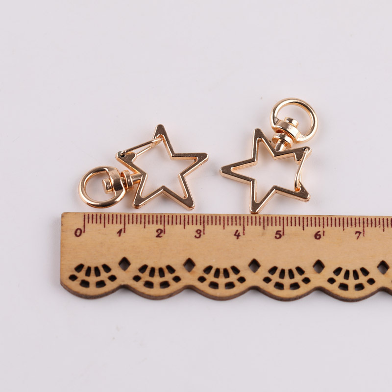 Five-pointed Star Metal Keychain Jewelry Accessories Bag Charms Snap Button Connection
