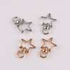Five-pointed Star Metal Keychain Jewelry Accessories Bag Charms Snap Button Connection