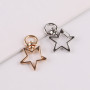 Five-pointed Star Metal Keychain Jewelry Accessories Bag Charms Snap Button Connection