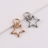 Five-pointed Star Metal Keychain Jewelry Accessories Bag Charms Snap Button Connection
