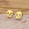 Sweet Cool Style Skull Mini Earrings for Women Gothic Personality Versatile Design