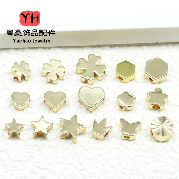 14/18k Color-preserving Gold-covered Accessories Love Five-pointed Star Glossy Loose