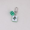 Creative Simulation Mahjong Fortune Red Dice Set Keychain Pendant School Bag Car Jewelry