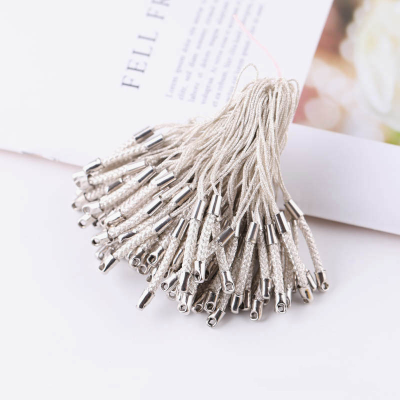 Gold and Silver Mobile Phone Rope with Lobster Clasp Doll Toy Sling Pendant Hand-woven