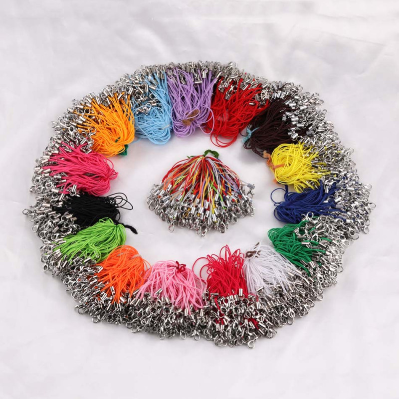 Colorful Mobile Phone Rope with Lobster Clasp Diy Doll Jewelry Pendant Sling Lanyard Diy