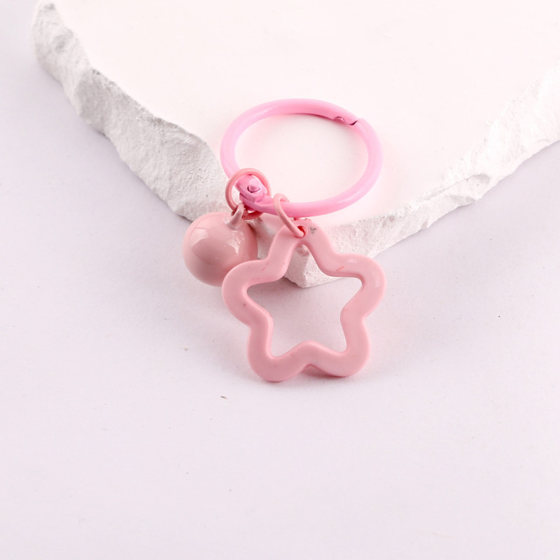 Colorful Acrylic Five-pointed Star Keychain Pendant Diy Dopamine Headphone Set Bag