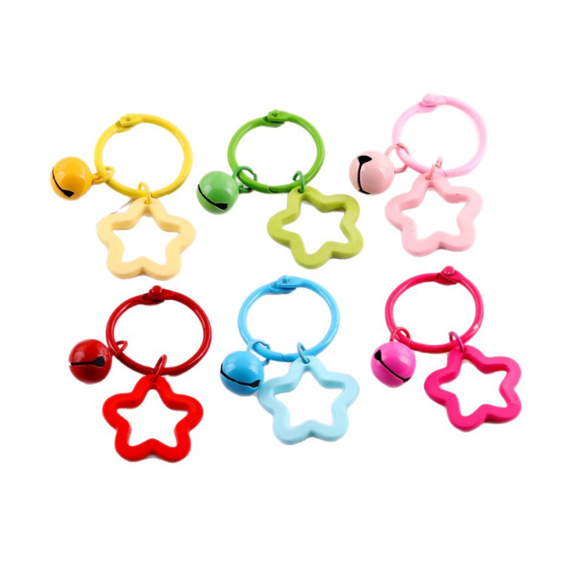 Colorful Acrylic Five-pointed Star Keychain Pendant Diy Dopamine Headphone Set Bag