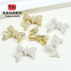 14k Gold-filled Color-protected Zirconium-filled Diamond Bow Beaded Crystal Accessories