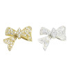 14k Gold-filled Color-protected Zirconium-filled Diamond Bow Beaded Crystal Accessories