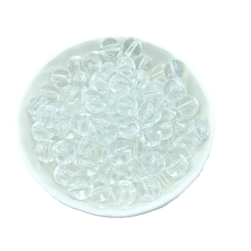 8mm Transparent Glass Ball Diy Ice Beads Diy Beading Handmade Material Bracelet Necklace