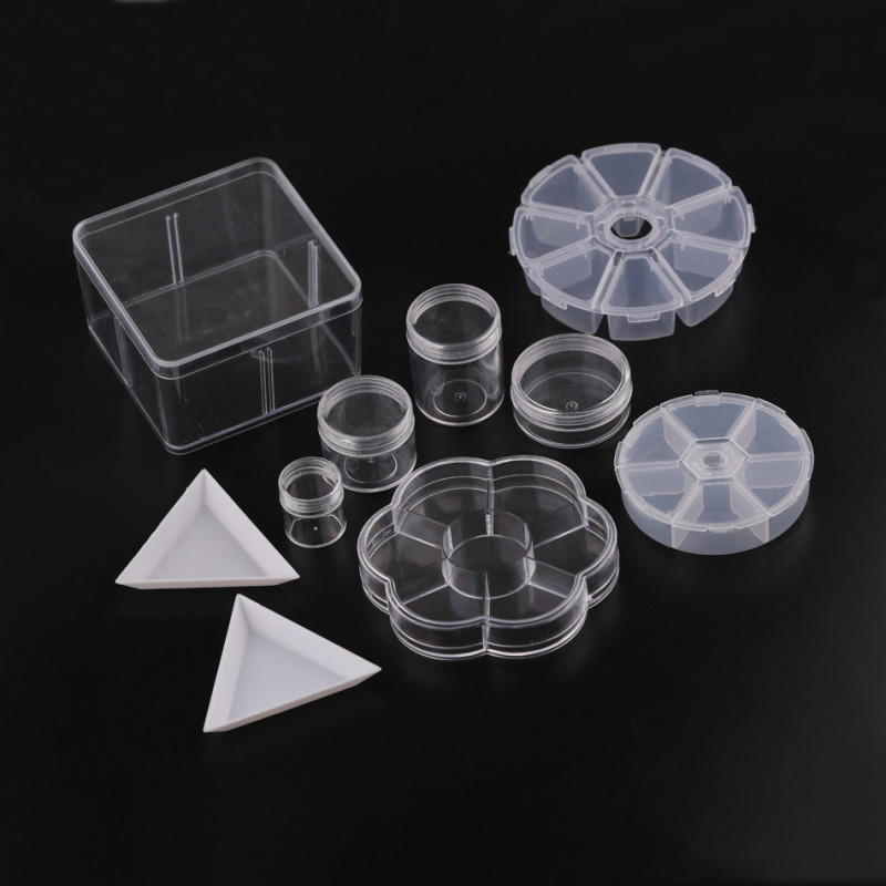 A Variety of Transparent Plastic Boxes with Multiple Specifications, Detachable Storage