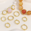 18k Real Gold Color-preserving Lace Beads and Bead Hoops Twist Double-hole Hand-beading