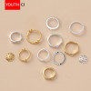 18k Real Gold Color-preserving Lace Beads and Bead Hoops Twist Double-hole Hand-beading