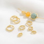 18k Real Gold Color-preserving Lace Beads and Bead Hoops Twist Double-hole Hand-beading