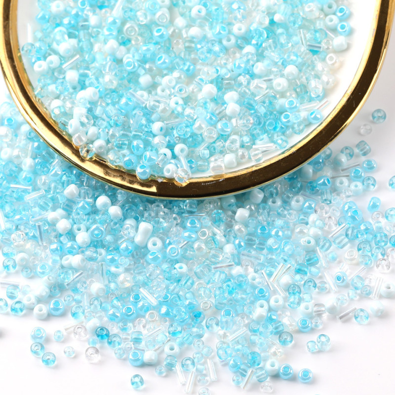 Mixed Color Tube Glass Transparent Rice Beads Millet Diy Handmade Bracelet Loose Beading