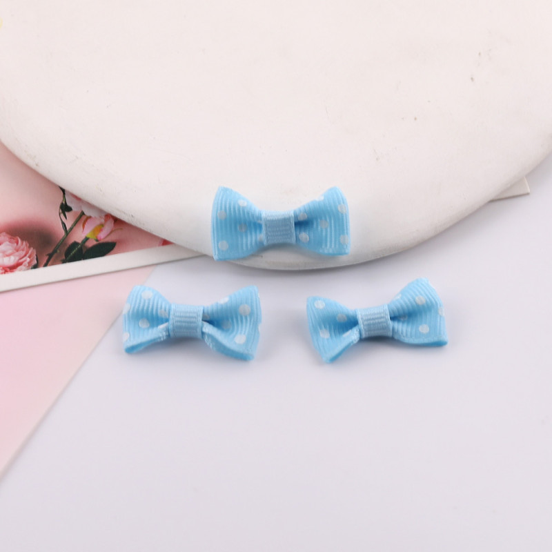 25mm Colorful Dot Printed Bow Diy Clothing Accessories Small Bow Tie Handmade Hair Hoop