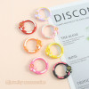 Candy Color Donut with Number 1 Spring Buckle Mobile Phone Chain Keychain Handmade Diy
