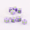 12mm Color Love Heart-shaped Resin Square Beads Straight Hole Three-dimensional Loose Diy