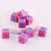12mm Color Love Heart-shaped Resin Square Beads Straight Hole Three-dimensional Loose Diy