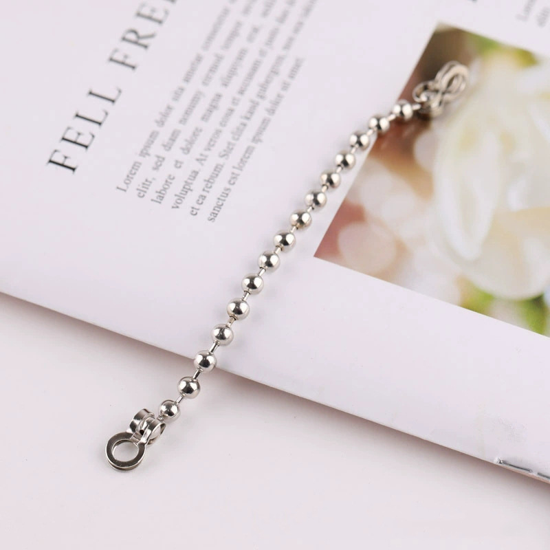 2.4-8mm Metal Slide Buckle Ball Bead Chain Connecting Jewelry Accessories Tag Double Ring