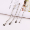 2.4-8mm Metal Slide Buckle Ball Bead Chain Connecting Jewelry Accessories Tag Double Ring