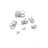 2.4-8mm Metal Slide Buckle Ball Bead Chain Connecting Jewelry Accessories Tag Double Ring