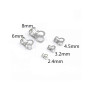2.4-8mm Metal Slide Buckle Ball Bead Chain Connecting Jewelry Accessories Tag Double Ring