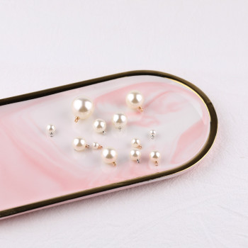 8-20mm Imitation Pearl Round Cap Pendant Diy Necklace Earrings Clothing Accessories