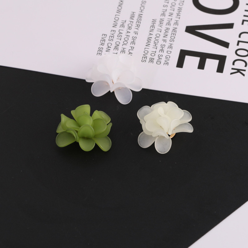 Simple Frosted Three-dimensional Camellia with Tray Jewelry Accessories Diy Handmade Hair
