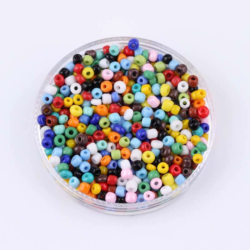 2-4mm Color Solid Glass Rice Beads Loose Diy Handmade Beaded Bracelet Necklace Spacer